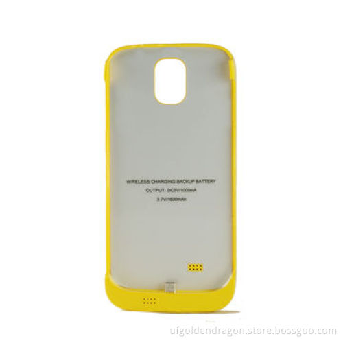 Qi standard compliance wireless charger with battery bank case for Samsung Galaxy S4
